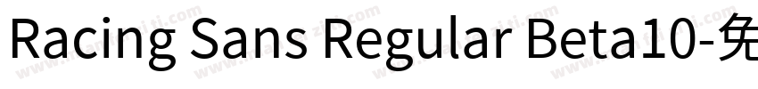 Racing Sans Regular Beta10字体转换